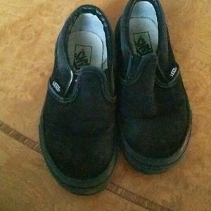 Vans black loafers